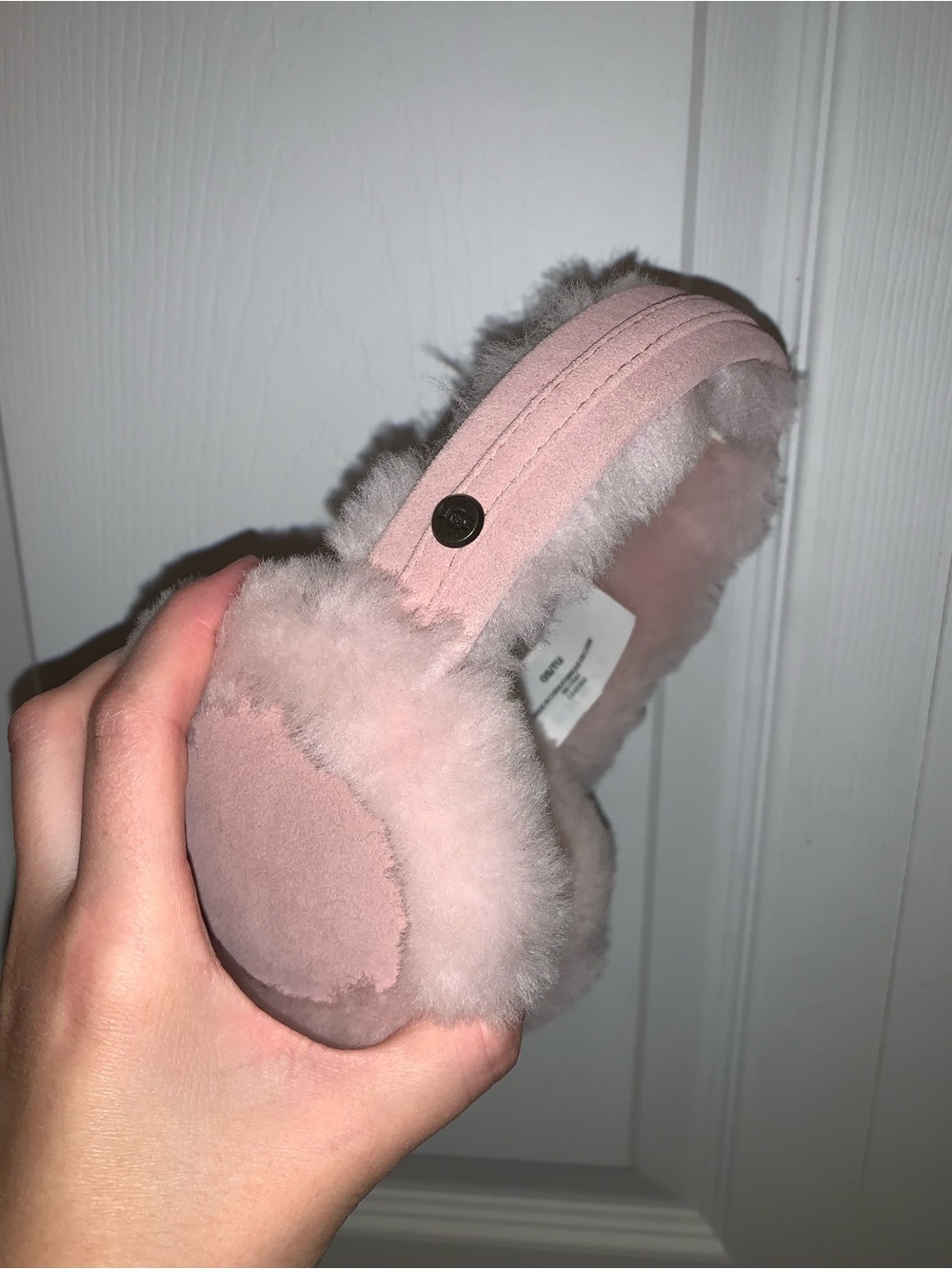 Pink UGG Faux-Fur Earmuffs